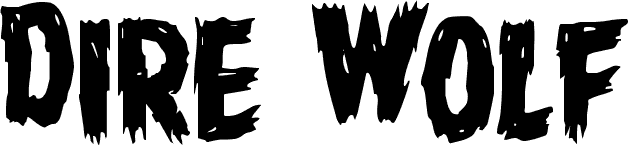 Dire Wolf Staggered Regular font