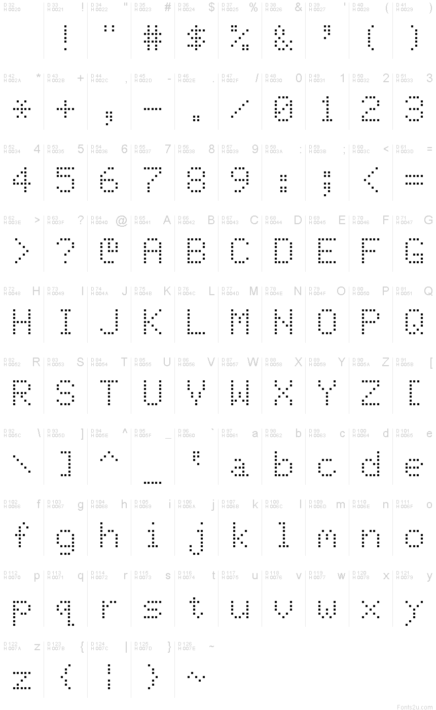 Dotted letter fonts free download