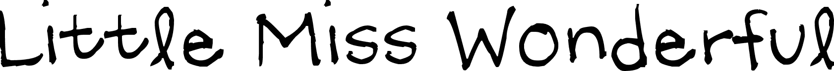 Little Miss Wonderful font