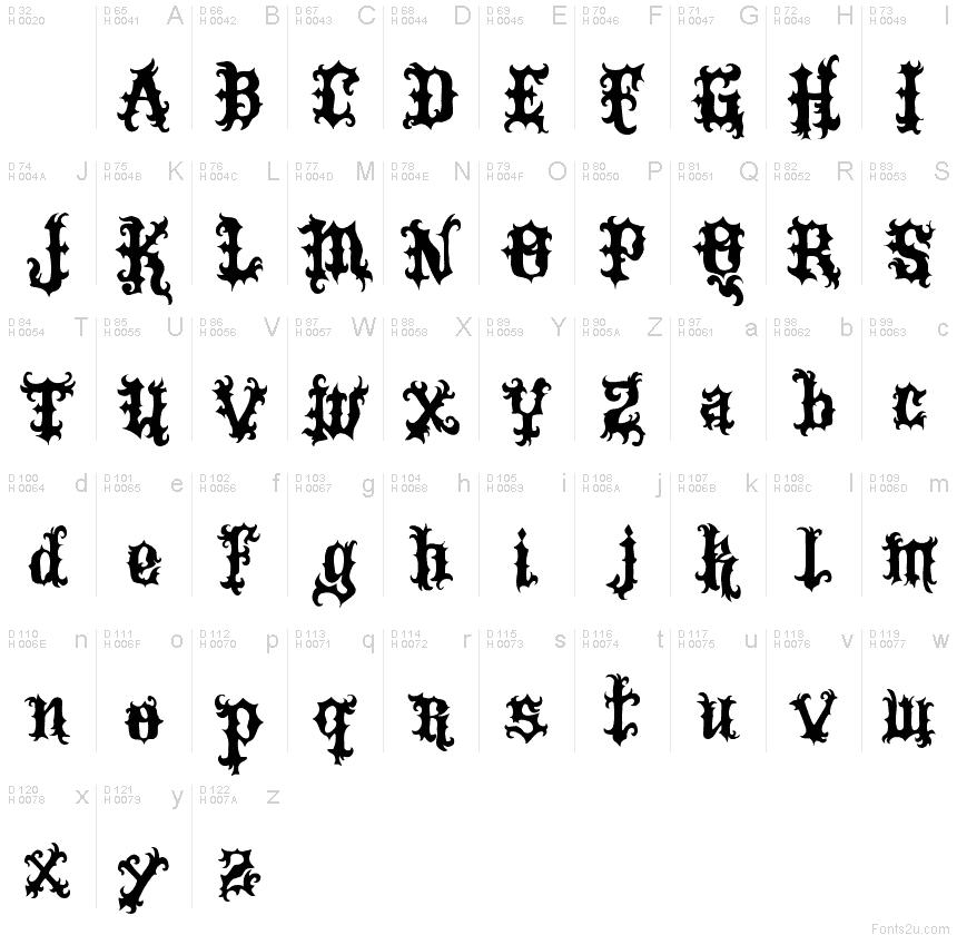 VTKS TattooVersion 100 Full font name