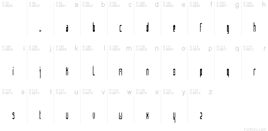 Basis-Lateinisch - Zeichentabelle