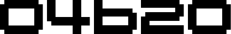 Preview of the 04b20 font