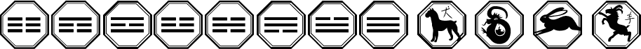 Preview of the 101! Chinese Zodiac font