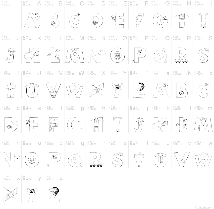 101 Anuther PictoBet font