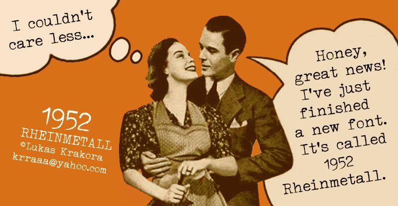 1952 RHEINMETALL Czcionka