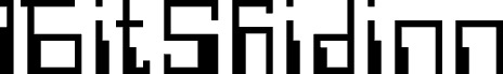 Anteprima del carattere 1BitShidinn