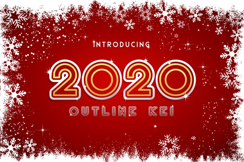 2020 Outline Kei Schriftart