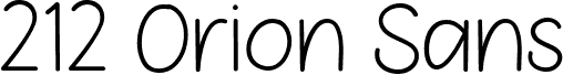 212 Orion Sans