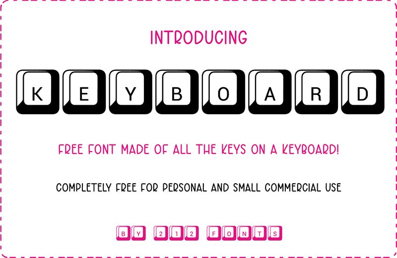 212 Keyboard Functions font | Fonts2u.com