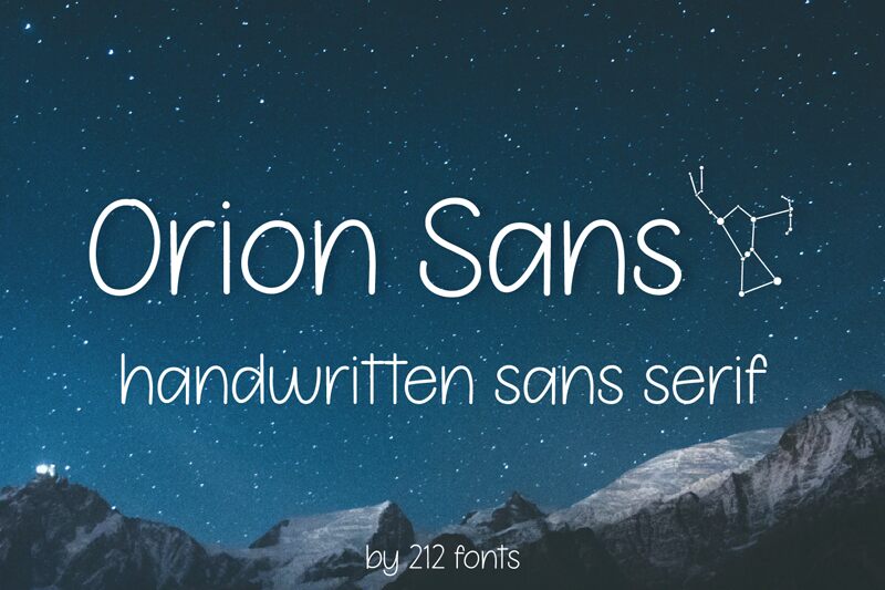 212 Orion Sans Schriftart