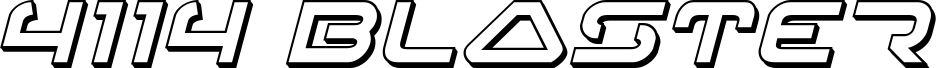 4114 Blaster 3D Italic