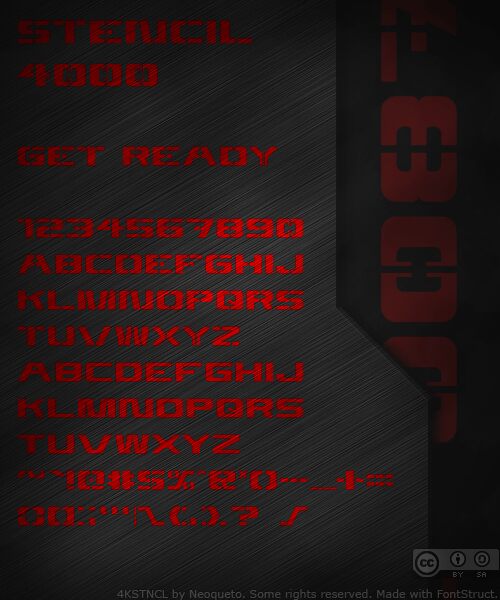 4KSTNCL Schriftart