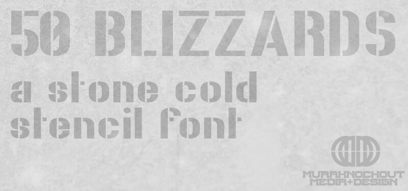 50 Blizzards Schriftart