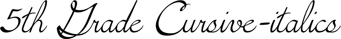 5th Grade Cursive-italics font | Fonts2u.com