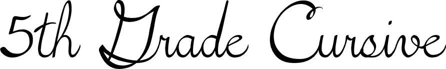 5th Grade Cursive font