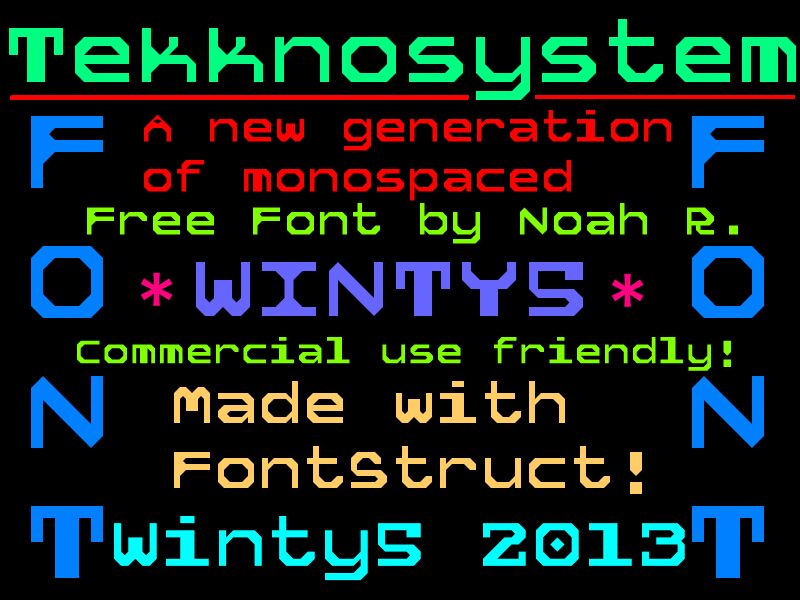 5Tekknosystem Czcionka