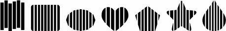 Preview of the 7 Dingbat Slats LT font