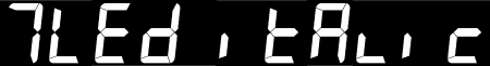 Preview of the 7LED italic font