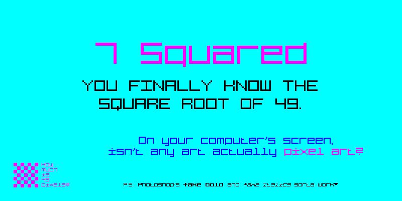7 Squared Czcionka
