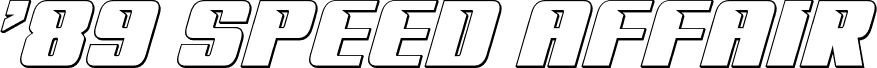 '89 Speed Affair Outline Ital