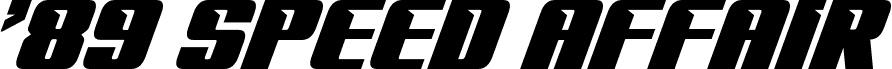 '89 Speed Affair Super-Italic