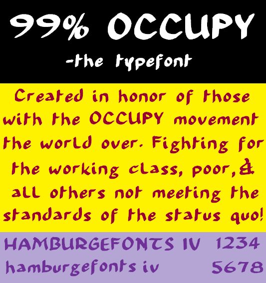 99% OCCUPY Schriftart