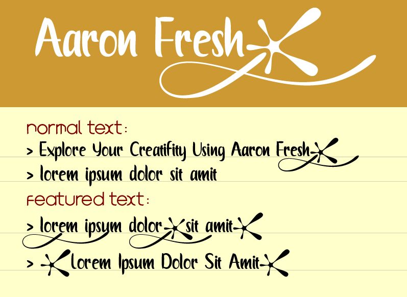 Aaron Fresh الخط 