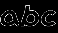 Vorschau der Schriftart abc-Hollow-Inverse