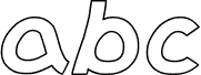 Vorschau der Schriftart abc-Hollow