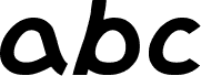 Vorschau der Schriftart abc-Light