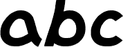 Vorschau der Schriftart abc