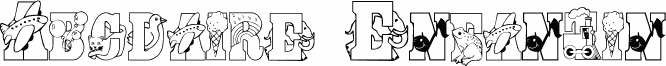Preview of the Abcdaire Enfantin font