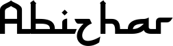 Preview of the Abizhar Regular font