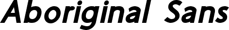Aboriginal Sans Bold Italic