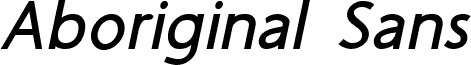 Aboriginal Sans Italic