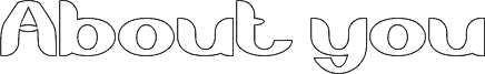 Vorschau der Schriftart About you-Hollow