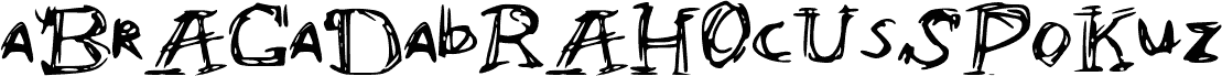 aBrACaDabRAHOcUsSPoKuz 字体预览