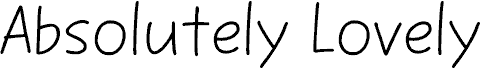 Absolutely Lovely DEMO Regular font