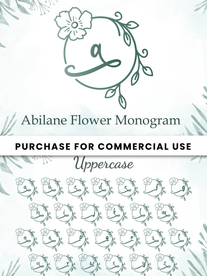 Abilane Flower Monogram Czcionka