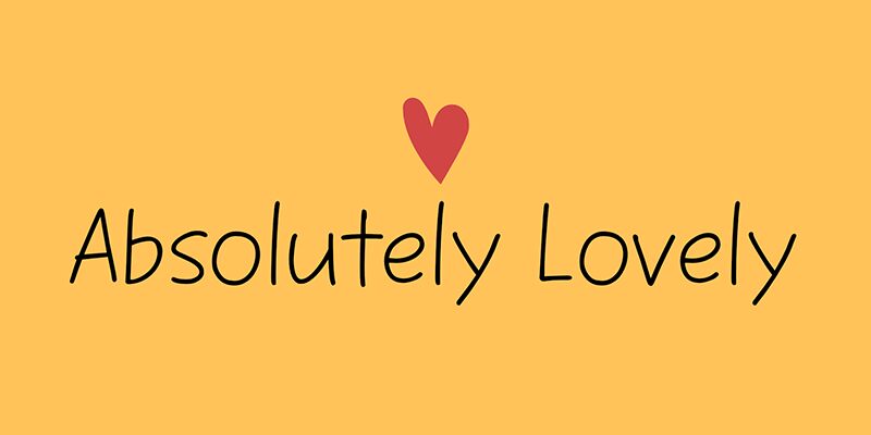 Absolutely Lovely Schriftart