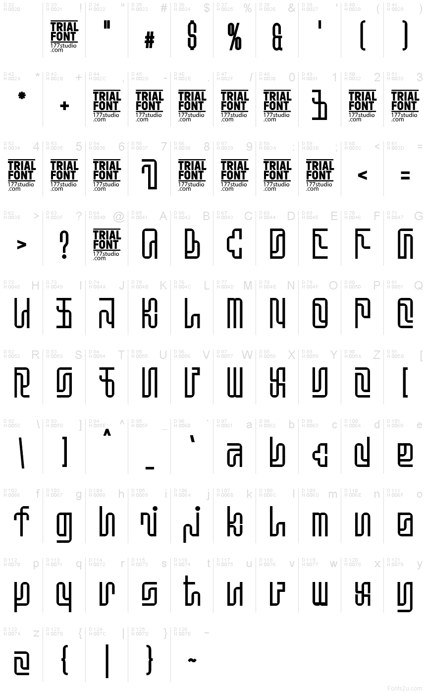 Basis-Lateinisch - Zeichentabelle
