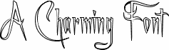 A Charming Font Outline