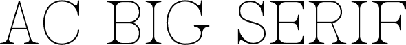 AC Big Serif One