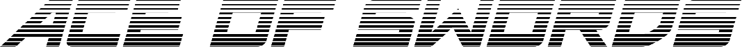 Ace of Swords Gradient Italic