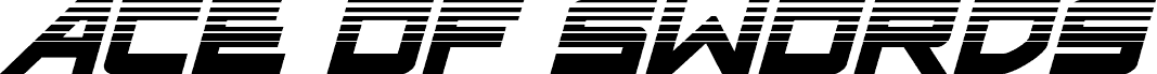 Ace of Swords Halftone Italic