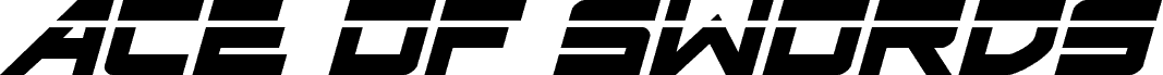 Ace of Swords Laser Italic