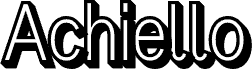 Anteprima del carattere Achiello-ExtrudeRight