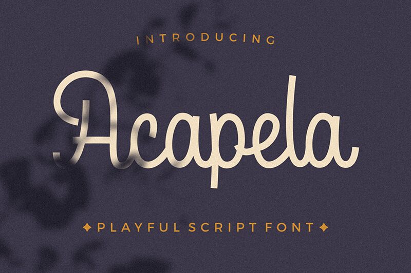 Acapela Schriftart