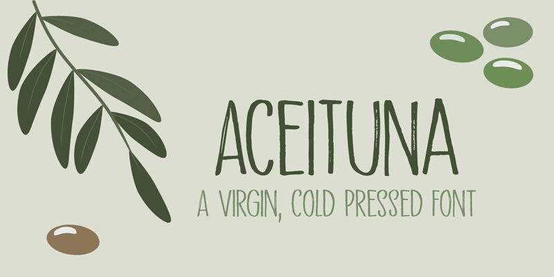 Aceituna Schriftart