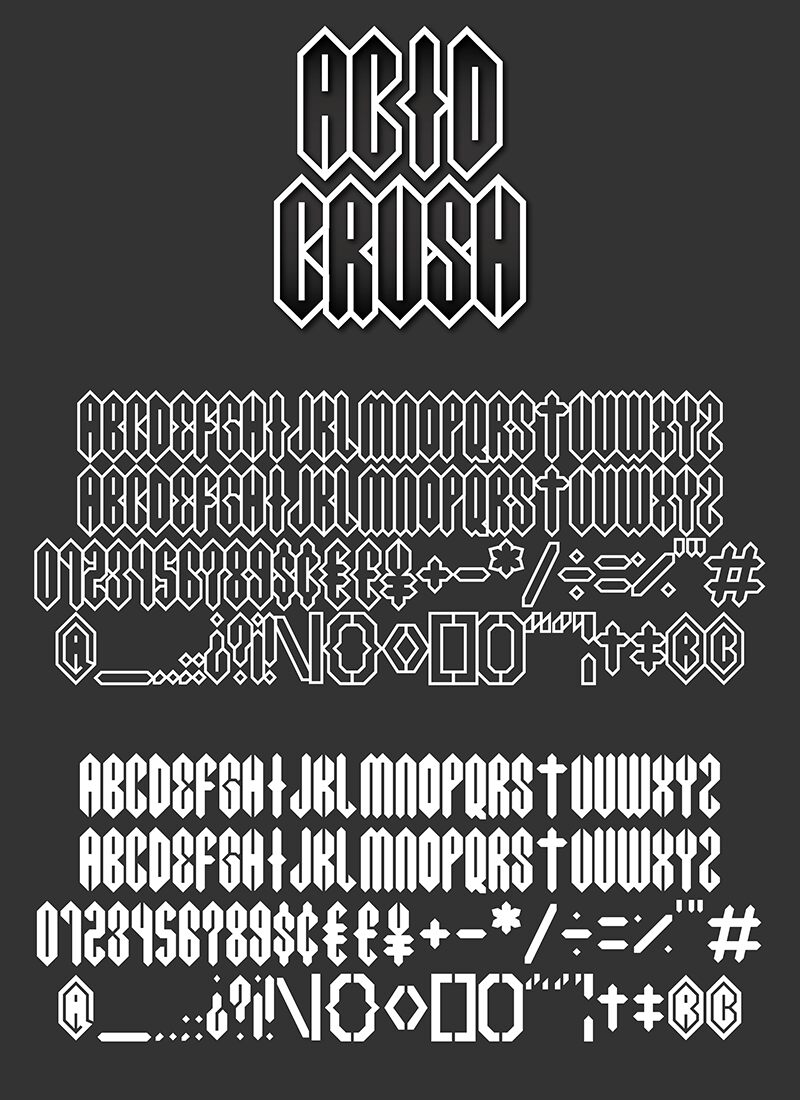 Acid Crush Druh písma